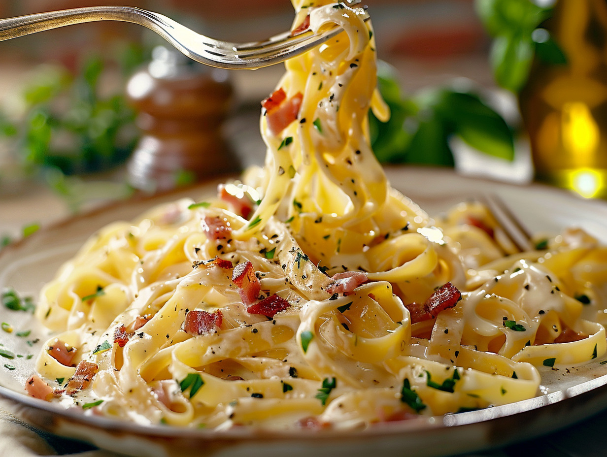 tagliatelles carbonara